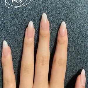 30 pcs faux ongles longs blanc mat