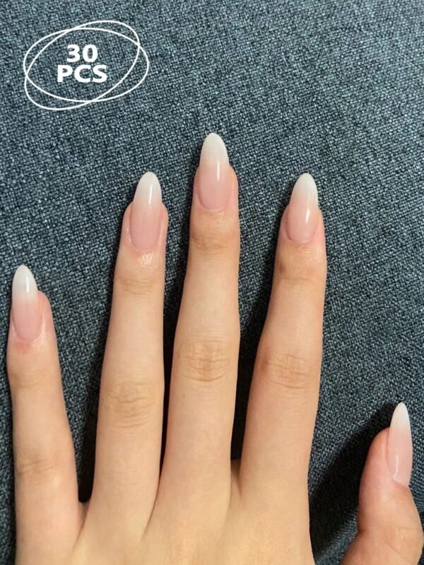 30 pcs faux ongles longs blanc mat