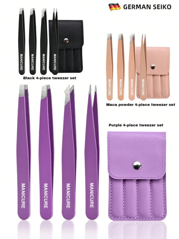 Pinces sourcils colorées 4 pcs – Image 8