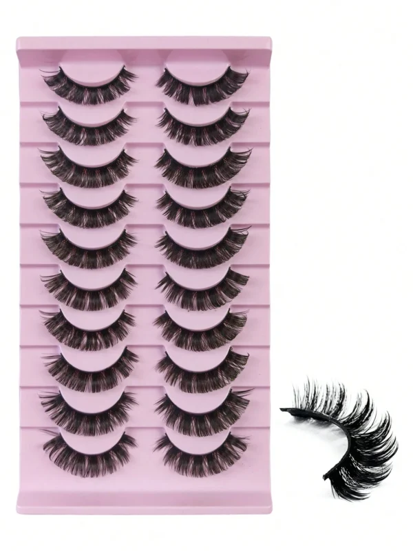 10 paires cils synthétiques vison DD – Image 6