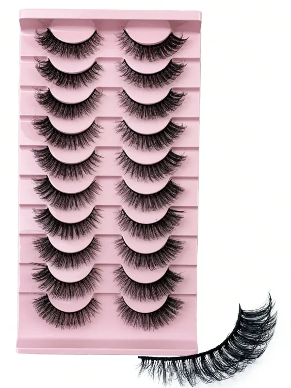 10 paires cils synthétiques vison DD – Image 7