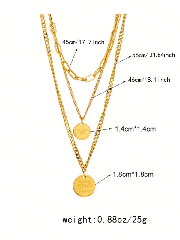Collier Rond Gravé Rétro – Image 6