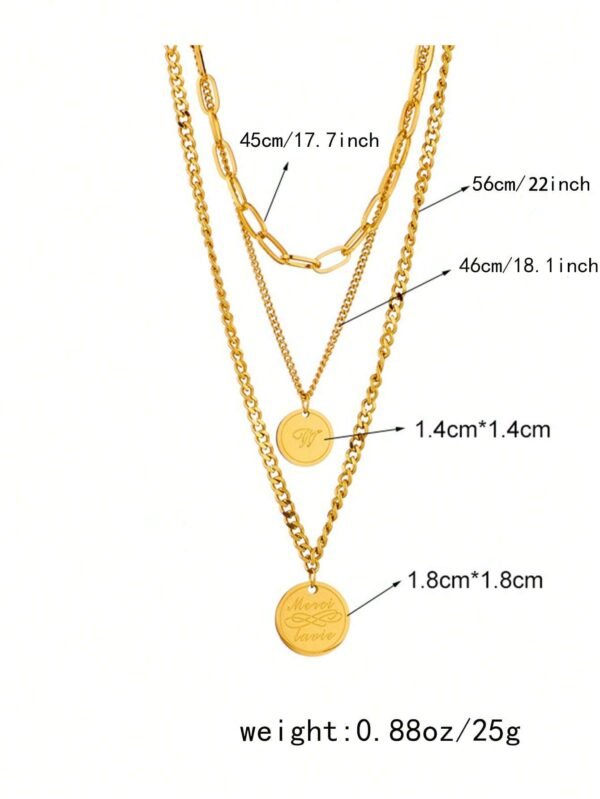 Collier Rond Gravé Rétro – Image 14
