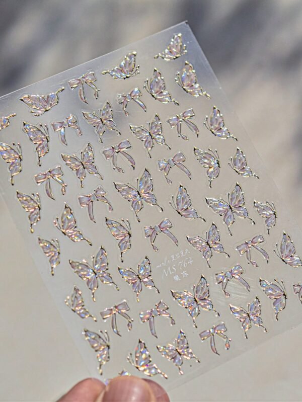 Autocollant papillons scintillants – Image 4
