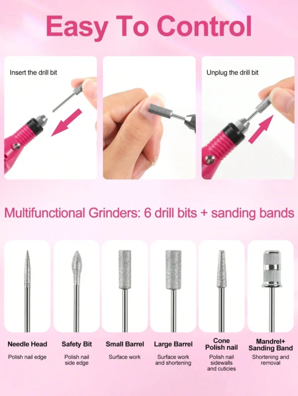 Lime ongles électrique rose USB – Image 3