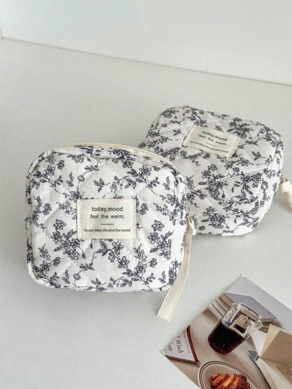 1 pc Sac maquillage floral coréen – Image 2