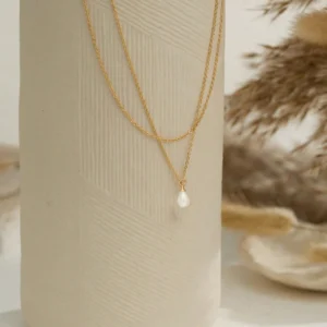 Collier Goutte Inox Dé