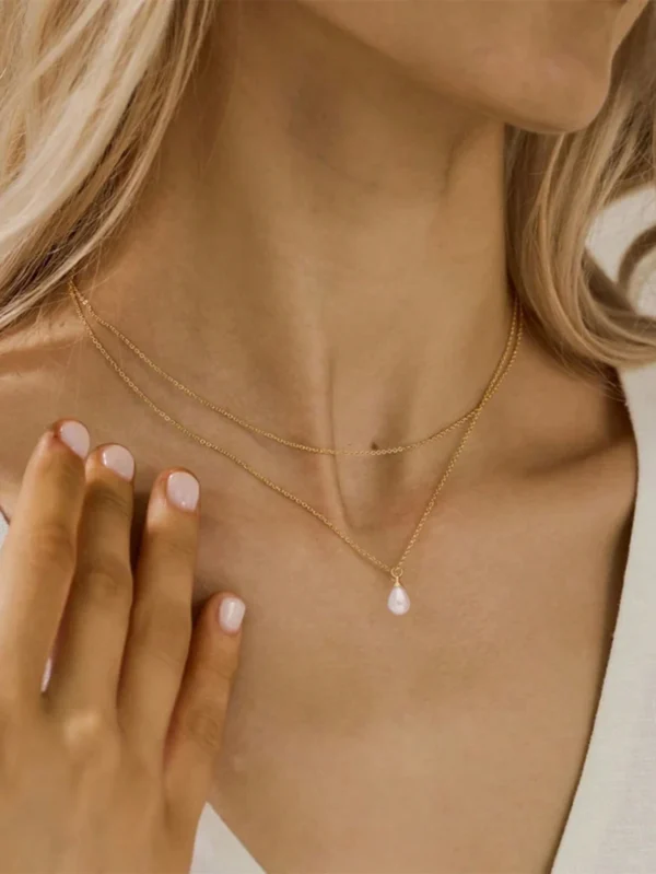 Collier Goutte Inox Dé – Image 3