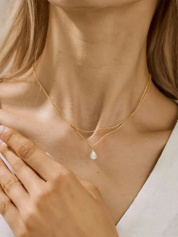 Collier Goutte Inox Dé – Image 4