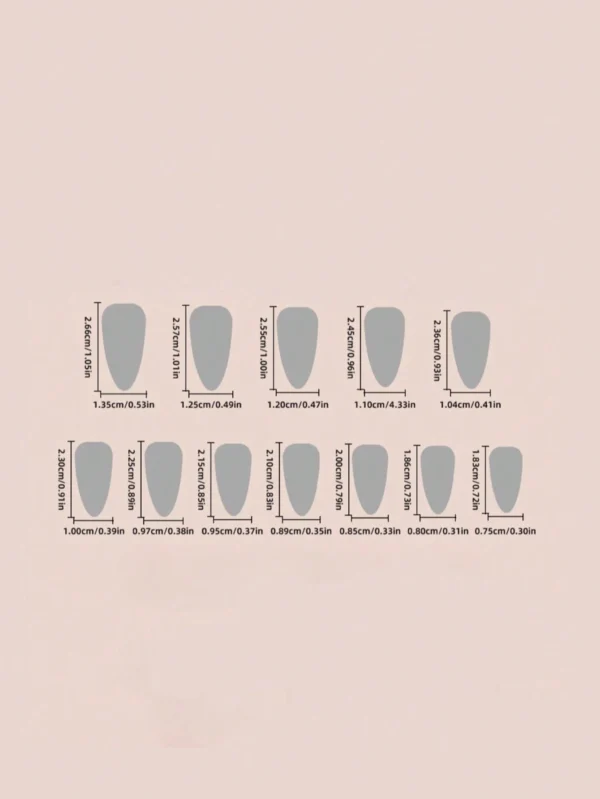 24 pcs ongles amande orange doré – Image 9