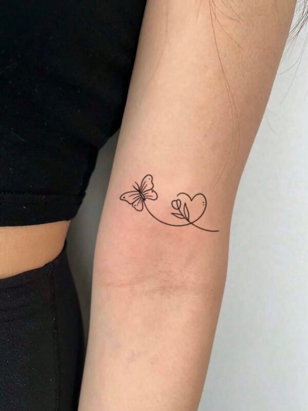 1 pc tatouage tulipe noir – Image 4