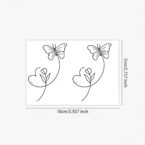 1 pc tatouage tulipe noir