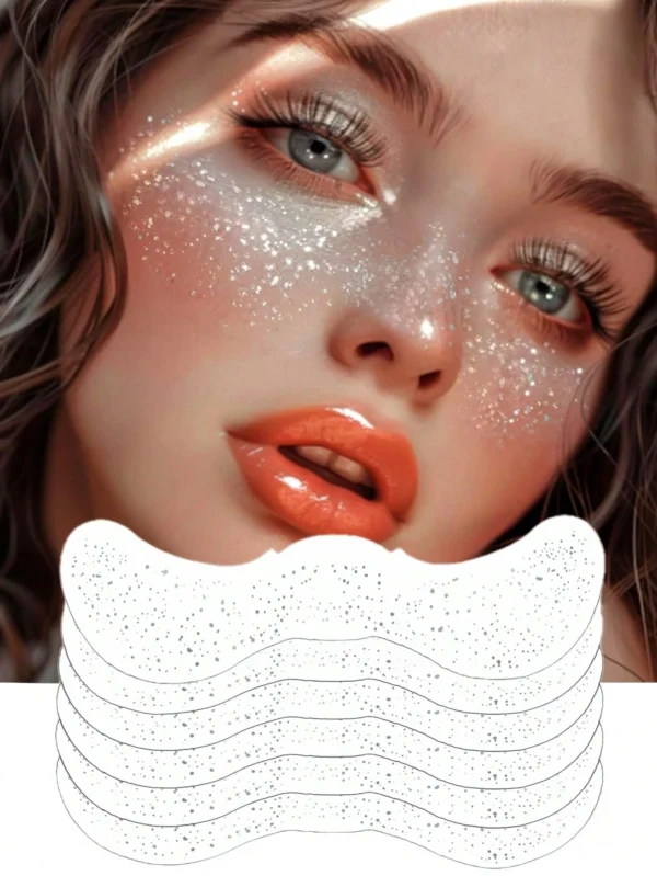 6 feuilles taches paillettes