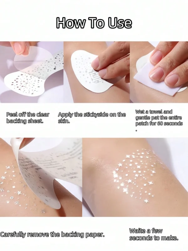 6 feuilles taches paillettes – Image 5