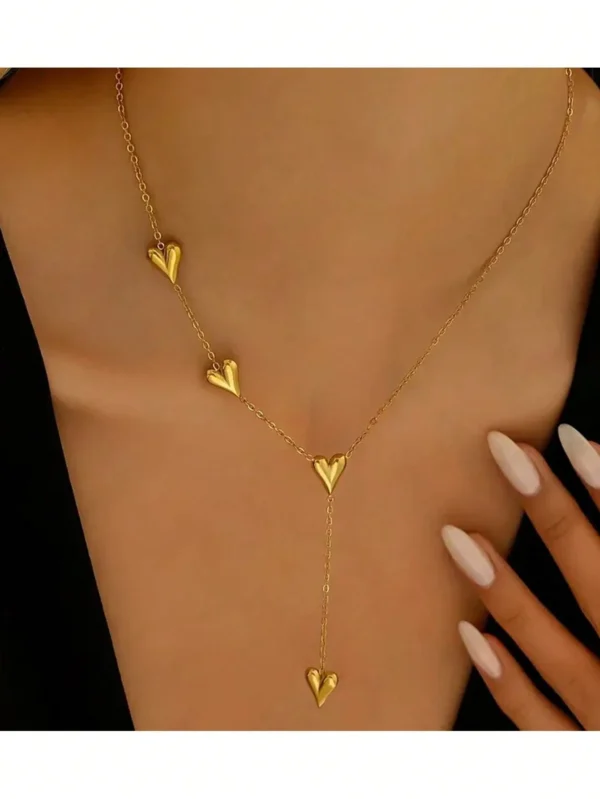 Collier Cœur Franges Doux – Image 3