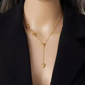 Collier Cœur Franges Doux