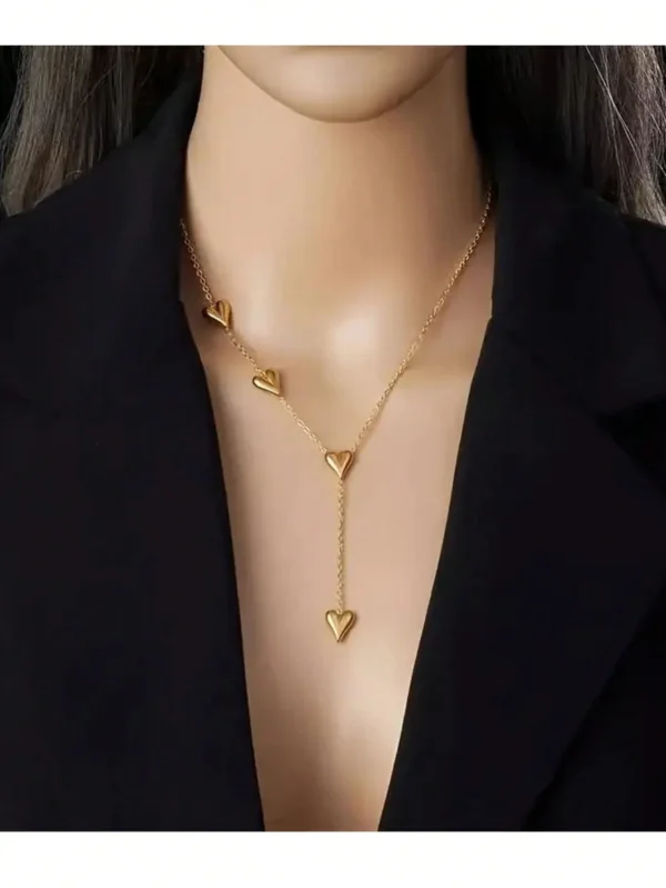 Collier Cœur Franges Doux