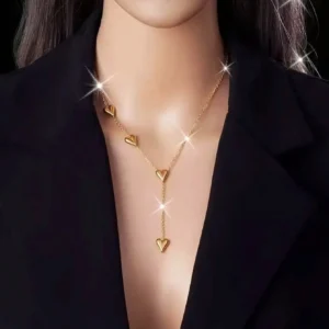 Collier Cœur Franges Doux