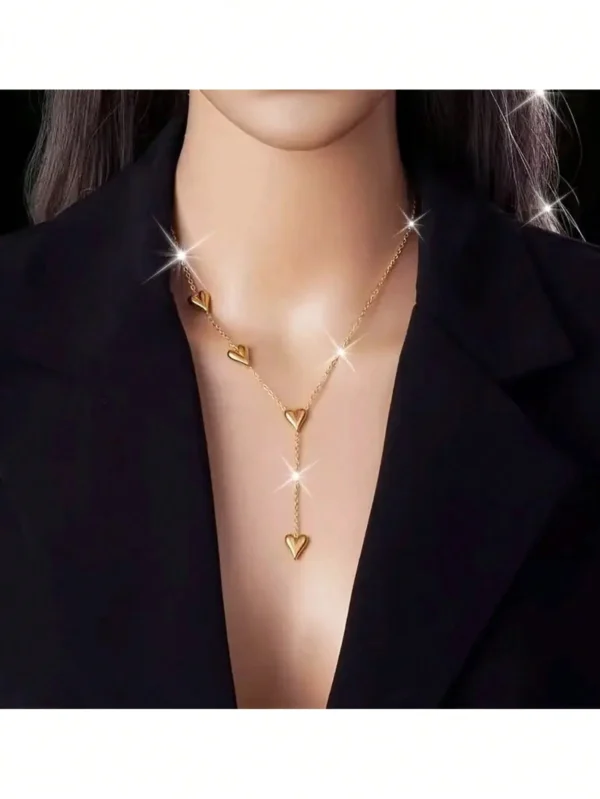 Collier Cœur Franges Doux – Image 2