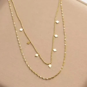 Collier Pétale Brillant Femme