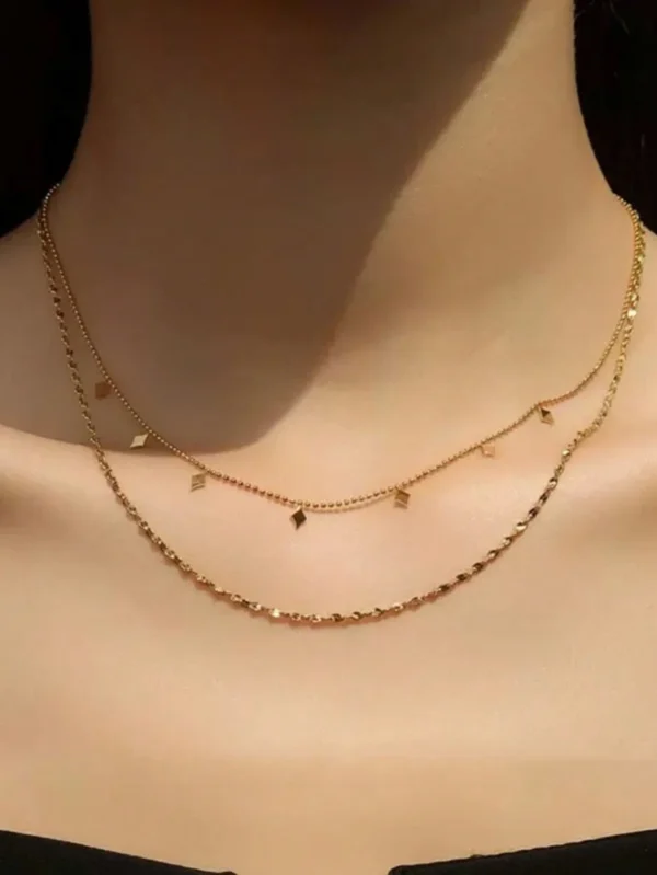 Collier Pétale Brillant Femme