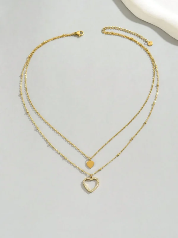 Collier Cœur Superposé – Image 7