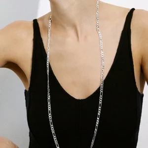 Collier Long Minimaliste Argent