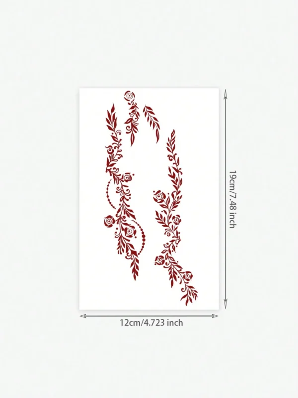1 pc tatouage floral doigts – Image 4
