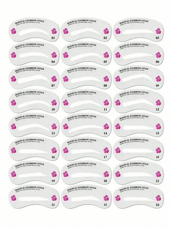 Pochoirs sourcils kit voyage 24 pcs – Image 4
