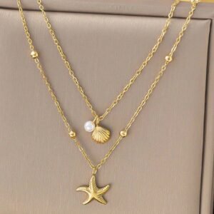 1 Collier Coquillage Double Couche