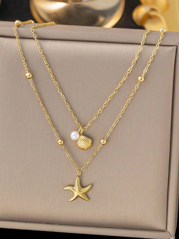1 Collier Coquillage Double Couche