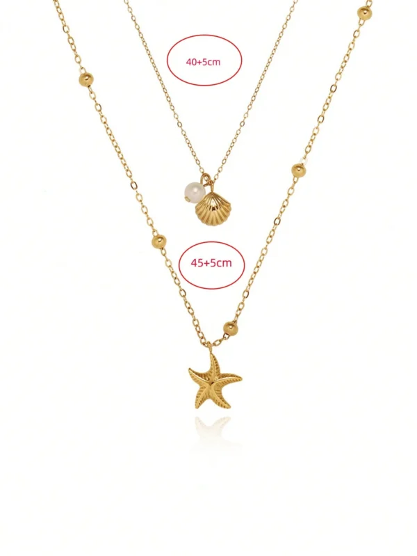 1 Collier Coquillage Double Couche – Image 2