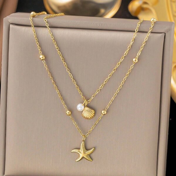1 Collier Coquillage Double Couche – Image 4