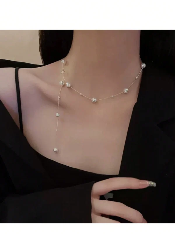 Collier Perles Plastique Franges – Image 3