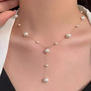 Collier Perles Plastique Franges