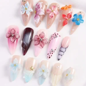 Moule fleurs ciselage ongles