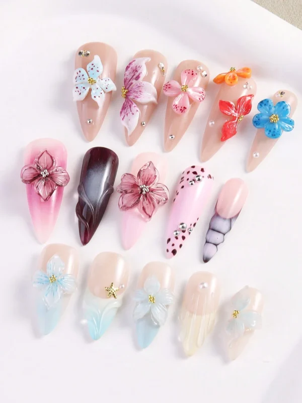 Moule fleurs ciselage ongles – Image 2