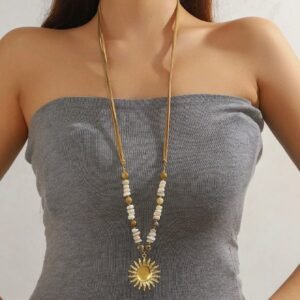 Collier Plaqué Perles Naturelles