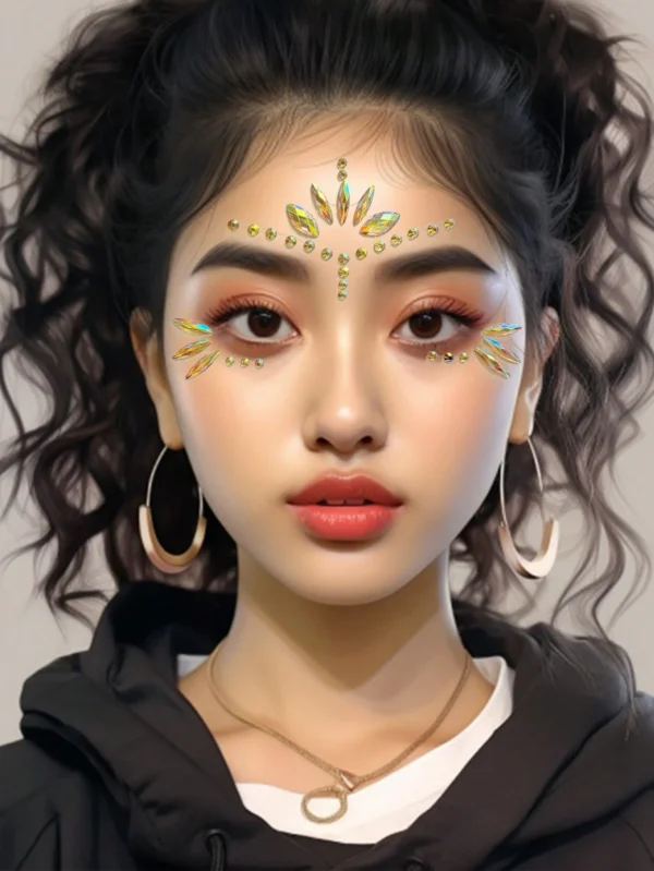 1 pc stickers visage cristal – Image 5