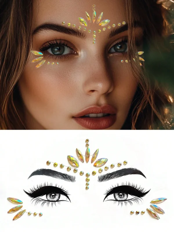 1 pc stickers visage cristal