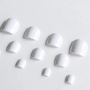 100 pcs faux ongles orteils brillants