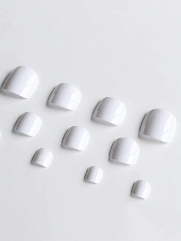 100 pcs faux ongles orteils brillants – Image 2