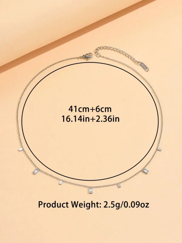 1 Collier Carré Zirconium – Image 10