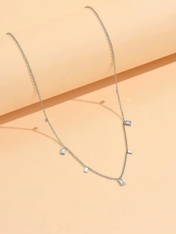 1 Collier Carré Zirconium – Image 8