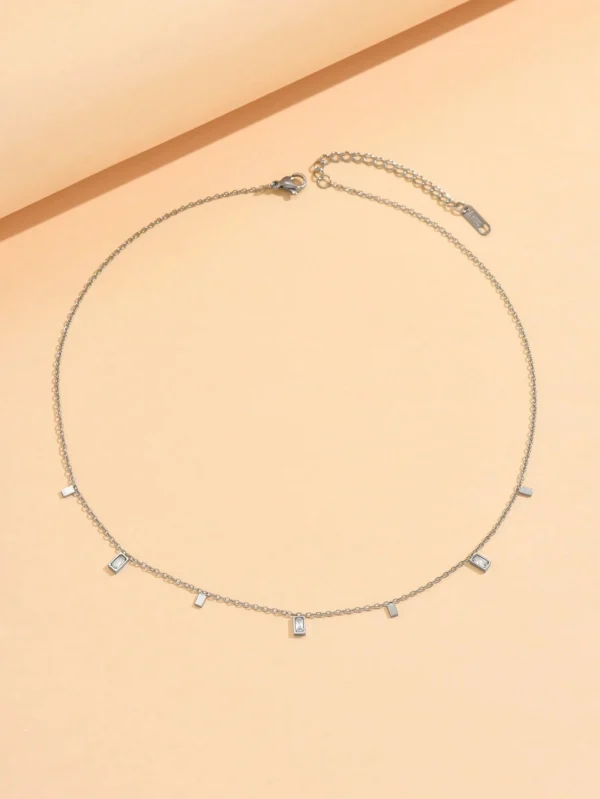 1 Collier Carré Zirconium – Image 9