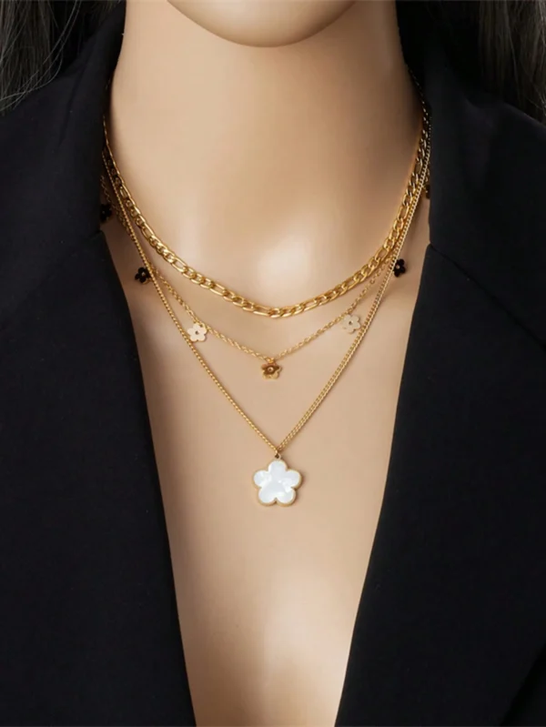Collier Fleur Coquillage Multi – Image 3