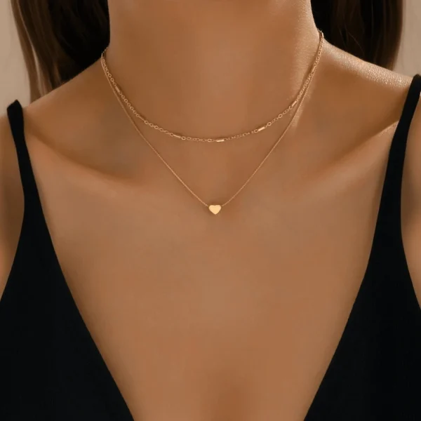 Collier Cœur Bureau Femme – Image 3