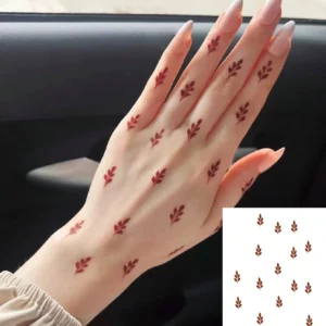 1 pc tatouage main rouge