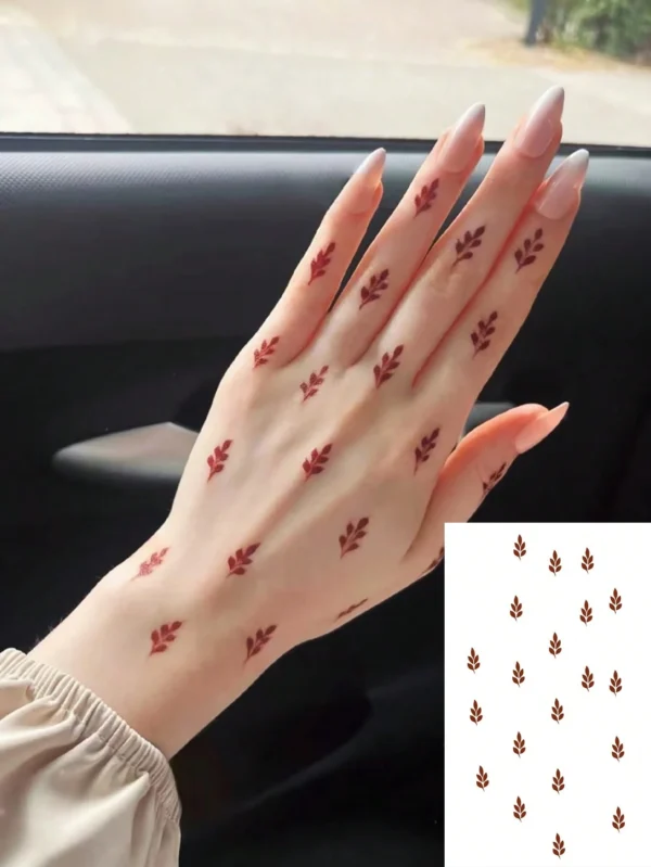 1 pc tatouage main rouge