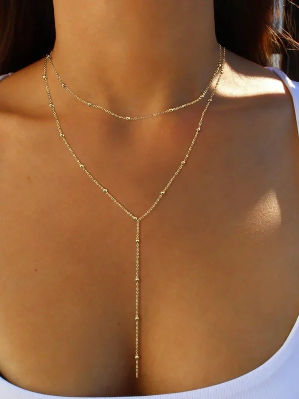 Collier Long Perlé Dé – Image 2